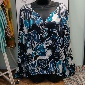 Sanctuary "Bloomsbury" watercolor floral print top